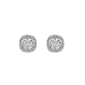 Elegant Silver Needle Square Bowknot Zircon Rhinestone Studs, Korean Minimal Luxury Women's Earrings view 5