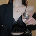 Copper Twisted Rope Knot Geometric Sweater Necklace Minimalist Fashion Collarbone Chain view 3