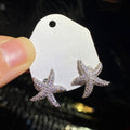 Starfish Stud Earrings For Women European Ocean Style Minimalist Cute Star Ear Jewelry view 2