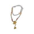 Chinese Style Mixed Material Emerald Ruyi Koi Peace Lock Necklace With Sand Gold Coin Pendant view 5