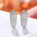 European American Pave Zircon Hoop Earrings Unisex Trend Simple Versatile Ear Cuff Jewelry view 2