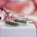 European American Pave Zircon Hoop Earrings Unisex Trend Simple Versatile Ear Cuff Jewelry view 4