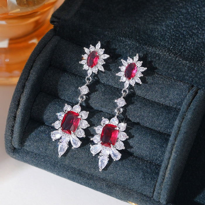 Luxury Long Court Style Drop Earrings Royal Queen Princess Celebrity Statement Earrings