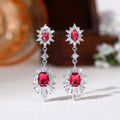 Luxury Long Court Style Drop Earrings Royal Queen Princess Celebrity Statement Earrings view 4