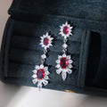 Luxury Long Court Style Drop Earrings Royal Queen Princess Celebrity Statement Earrings view 2