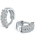 Korean Fashion Zircon Sparkle Ear Cuff Earrings Small Hoop Jewelry Birthday Valentine Gift view 5