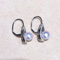 Sparkling Water Drop Faux Pearl Ear Hook Earrings Korean Style Versatile Fashion Jewelry view 4