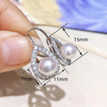 Sparkling Water Drop Faux Pearl Ear Hook Earrings Korean Style Versatile Fashion Jewelry view 5