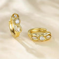 Luxury Korean Style Geometric Zircon Ear Cuffs For Women Fashion Statement Earrings Jewelry view 3