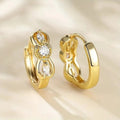 Luxury Korean Style Geometric Zircon Ear Cuffs For Women Fashion Statement Earrings Jewelry view 4