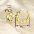 Luxury Korean Style Geometric Zircon Ear Cuffs For Women Fashion Statement Earrings Jewelry view 5