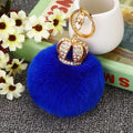 Crown Rabbit and Flower Plush Pom Pom Keychains in Eleven Options view 4