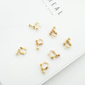 Screw Back Ear Clip Findings Gold Silver DIY Packs view 1
