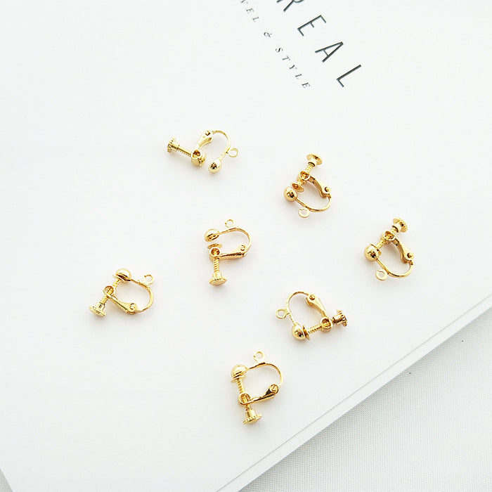 Screw Back Ear Clip Findings Gold Silver DIY Packs