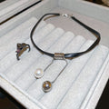Sweet Cool Faux Pearl Zircon Squirrel Pendant Necklace Vintage Light Luxury Clavicle Chain view 4