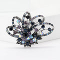 Alloy Crystal Flower Brooch Pin For Women's Dresses And Suits view 1