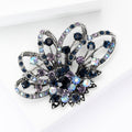 Alloy Crystal Flower Brooch Pin For Women's Dresses And Suits view 3