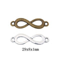 Zinc Alloy Figure Eight Charm Pendant for DIY Necklace Bracelet Jewelry Making view 1