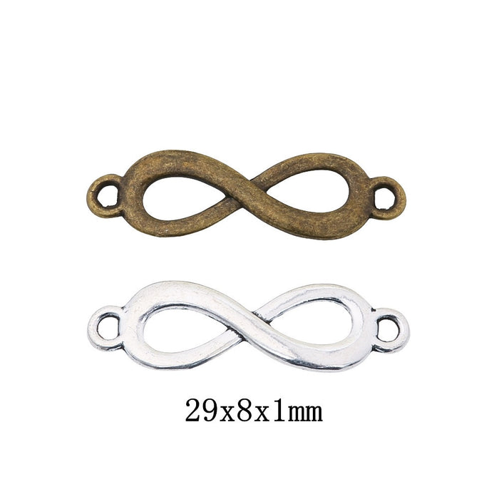 Zinc Alloy Figure Eight Charm Pendant for DIY Necklace Bracelet Jewelry Making