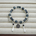 New Chinese Style Bamboo Joint Bracelet Vintage Taiji Bagua Pendant Tassel Beaded Bracelet For Women view 3