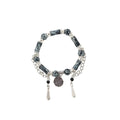 New Chinese Style Bamboo Joint Bracelet Vintage Taiji Bagua Pendant Tassel Beaded Bracelet For Women view 5