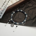 New Chinese Style Bamboo Joint Bracelet Vintage Taiji Bagua Pendant Tassel Beaded Bracelet For Women view 1