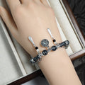 New Chinese Style Bamboo Joint Bracelet Vintage Taiji Bagua Pendant Tassel Beaded Bracelet For Women view 4