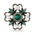 Alloy Crystal Baroque Flower Brooch Pin For Dresses And Coats view 5