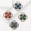 Alloy Crystal Baroque Flower Brooch Pin For Dresses And Coats view 2