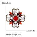 Alloy Crystal Baroque Flower Brooch Pin For Dresses And Coats view 6