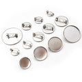 8-30mm 304 Stainless Steel Cabochon Brooch Pin Base Tray For Time Gem DIY Jewelry Accessories view 5