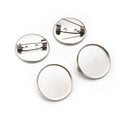 8-30mm 304 Stainless Steel Cabochon Brooch Pin Base Tray For Time Gem DIY Jewelry Accessories view 3