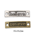 Zinc Alloy Believe Charm Pendant No.981482 for DIY Necklace Bracelet Jewelry Making view 1