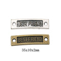 Zinc Alloy Best Friend Charm Pendant for DIY Necklace Bracelet Jewelry Making view 1
