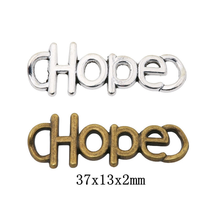 Zinc Alloy Hope Charm Pendant for DIY Necklace Bracelet Jewelry Making