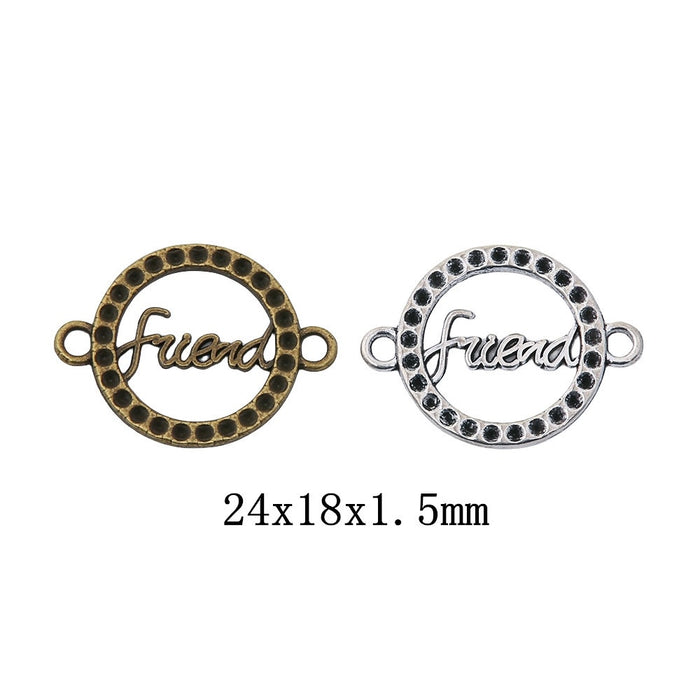 Zinc Alloy Word Tag Charm Pendant No.504079 for DIY Necklace Bracelet Jewelry Making