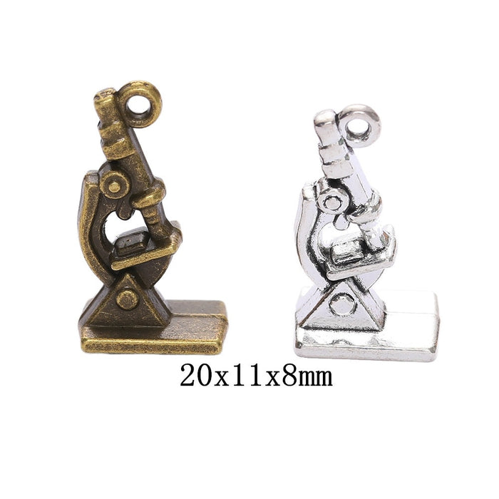 Zinc Alloy Microscope Charm Pendant for DIY Necklace Bracelet Jewelry Making