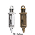 Zinc Alloy Syringe Charm Pendant for DIY Necklace Bracelet Jewelry Making view 1