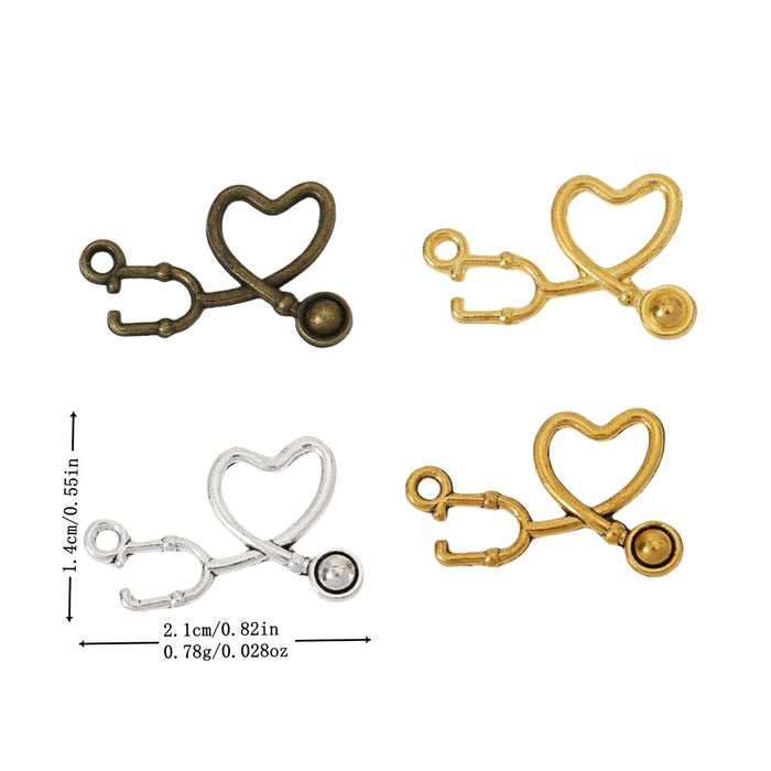 Zinc Alloy Stethoscope Charm Pendant No.682952 for DIY Necklace Bracelet Jewelry Making