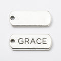 Antique Silver Zinc Alloy Grace Charm Pendant for DIY Necklace Bracelet Jewelry Making view 2