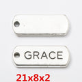 Antique Silver Zinc Alloy Grace Charm Pendant for DIY Necklace Bracelet Jewelry Making view 1