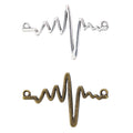 Zinc Alloy Heartbeat Hearts Charm Pendant for DIY Necklace Bracelet Jewelry Making view 4