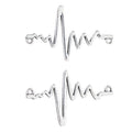 Zinc Alloy Heartbeat Hearts Charm Pendant for DIY Necklace Bracelet Jewelry Making view 3