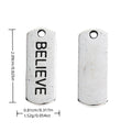 Antique Silver Zinc Alloy Believe Charm Pendant for DIY Necklace Bracelet Jewelry Making view 1