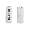 Antique Silver Zinc Alloy Believe Charm Pendant for DIY Necklace Bracelet Jewelry Making view 2