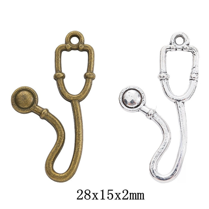 Zinc Alloy Stethoscope Charm Pendant No.802060 for DIY Necklace Bracelet Jewelry Making