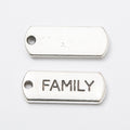 Antique Silver Zinc Alloy Family Word Charm Pendant for DIY Necklace Bracelet Jewelry Making view 2