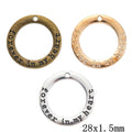 Zinc Alloy Word Tag Charm Pendant No.543428 for DIY Necklace Bracelet Jewelry Making view 1