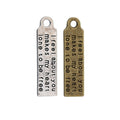 Zinc Alloy Word Tag Charm Pendant No.687163 for DIY Necklace Bracelet Jewelry Making view 4