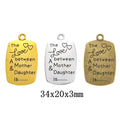 Zinc Alloy Word Plaque Charm Pendant No.775254 for DIY Necklace Bracelet Jewelry Making view 1